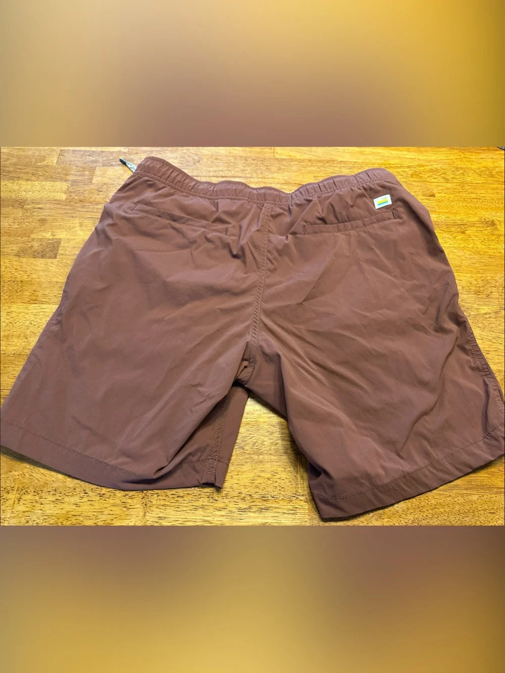 Vuori Men's Brown Drawstring Bank Shorts
